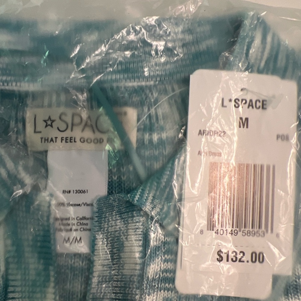 L*SPACE REVOLVE ARIA MINI SWEATER DRESS SIZE SMALL & MEDIUM BLUE $132 - Picture 7 of 9